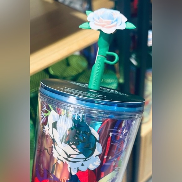 Starbucks Rose Silicone Topper Cup Iridescent Tumbler Venti New 2023 Holiday New - Picture 4 of 16